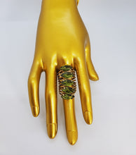 Load image into Gallery viewer, Crystal Green Gold Tsavorite Wrap Fashion Ring
