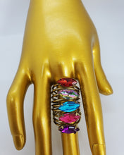 Load image into Gallery viewer, Crystal Multicolored Gold Tsavorite Wrap Fashion Ring

