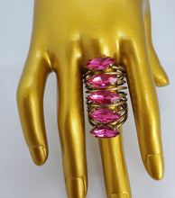Load image into Gallery viewer, Crystal Pink Gold Tsavorite Wrap Fashion Ring
