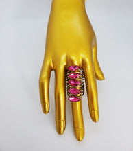 Load image into Gallery viewer, Crystal Pink Gold Tsavorite Wrap Fashion Ring
