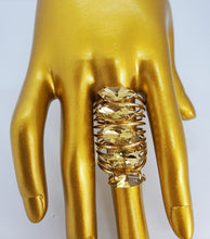 Load image into Gallery viewer, Crystal Yellow Gold Tsavorite Wrap Fashion Ring
