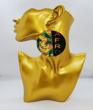 Load image into Gallery viewer, Acrylic Dangling Round AFRO Disc Earrings
