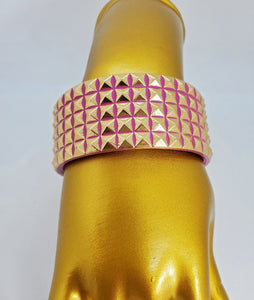 Metallic Acrylic Rose Gold Bangle Bracelet