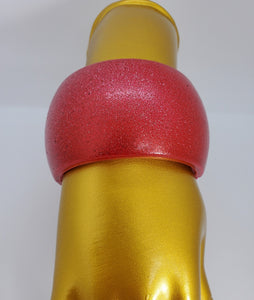 Metallic Acrylic Glitter Red Bangle Bracelet
